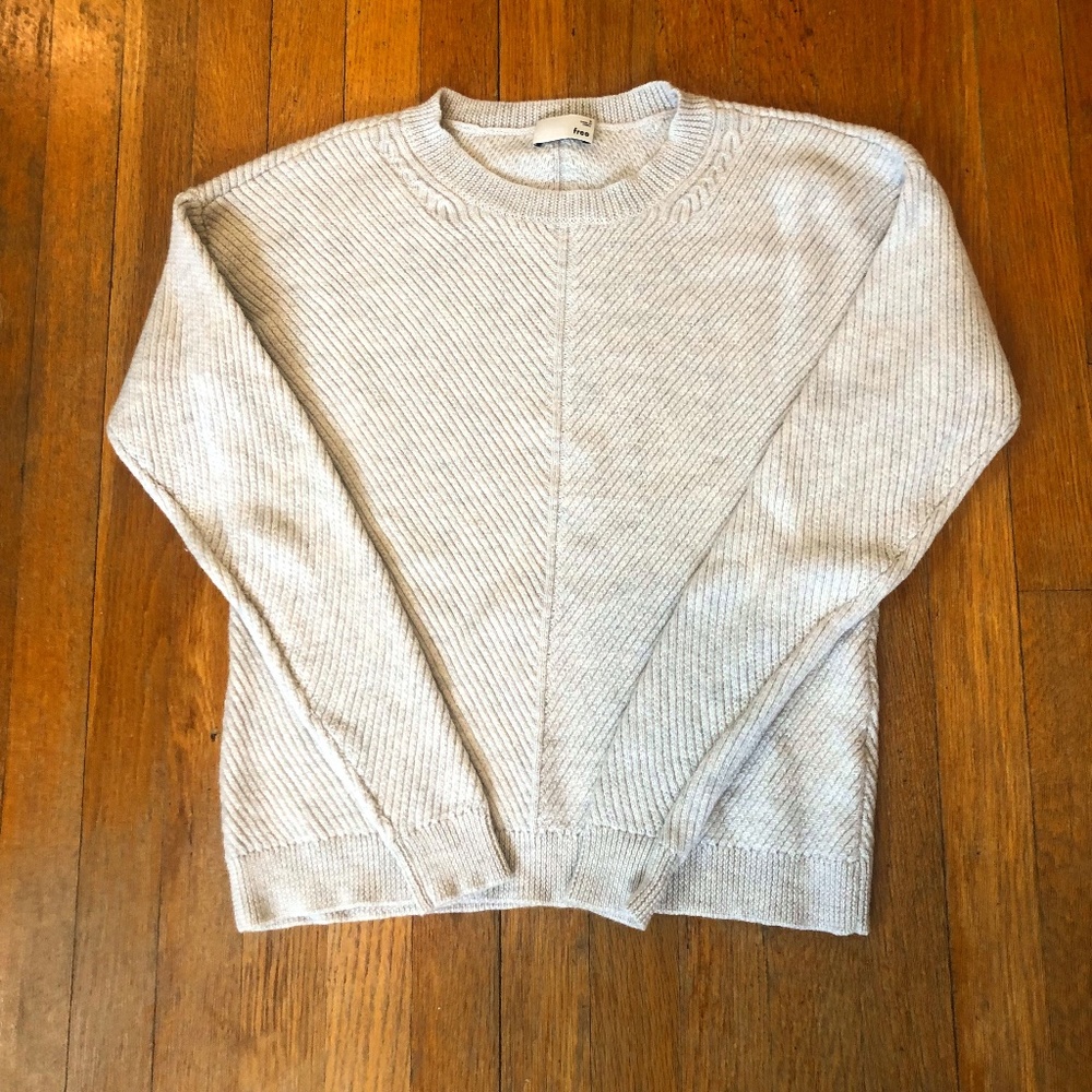 Aritzia Isabelli Sweater - Chevron Merino Wool